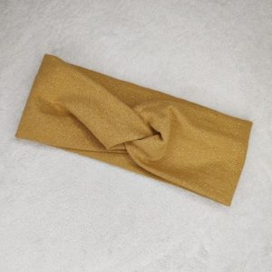 Pannebånd (6-10 år) Oker gullglitter