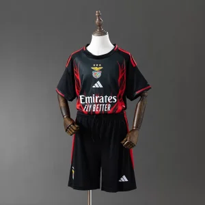 Benfica Svart Barn Draktsett med Shorts Svart og Rød