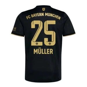 Fotballdrakter FC Bayern München Müller 25 Bortedrakt 2021-2022