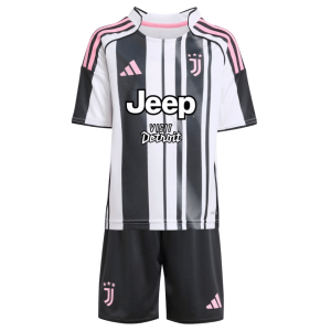 Juventus Hjemmedrakt Barn 2025/26 – Hvit og Svart Fotball Barndrakt