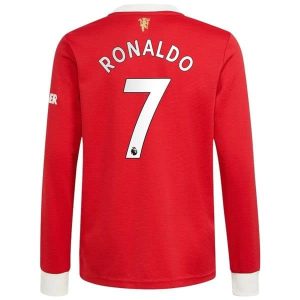 Billige Fotballdrakter Manchester United Ronaldo 7 Hjemmedrakt 2021-2022 – Langermet