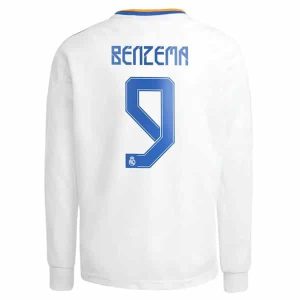 Fotballdrakter Real Madrid Benzema 9 Hjemmedrakt 2021-2022 – L/S