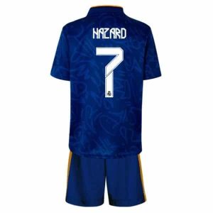 Fotballdrakter Real Madrid Hazard 7 Barn Bortedraktsett 2021-2022