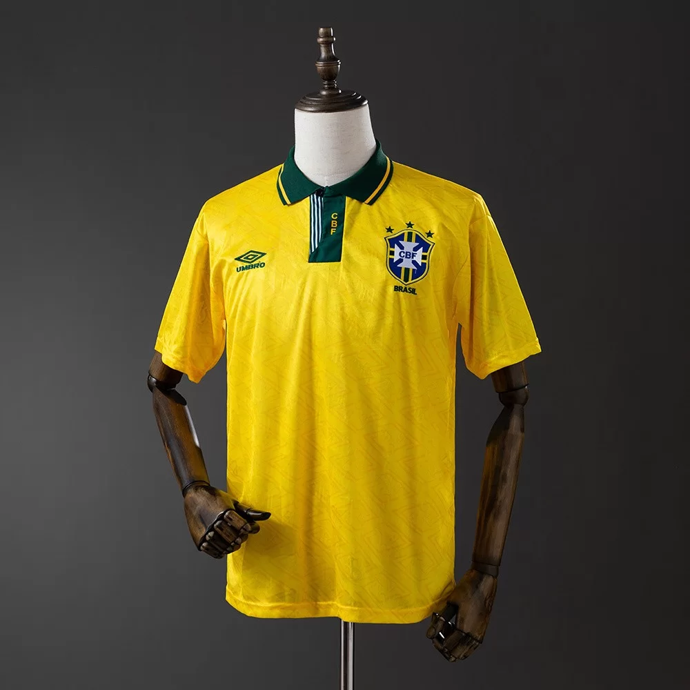 Retro Brasil 1993/94 Hjemmedrakt Landslagsdrakt Retrodrakt - Image 3