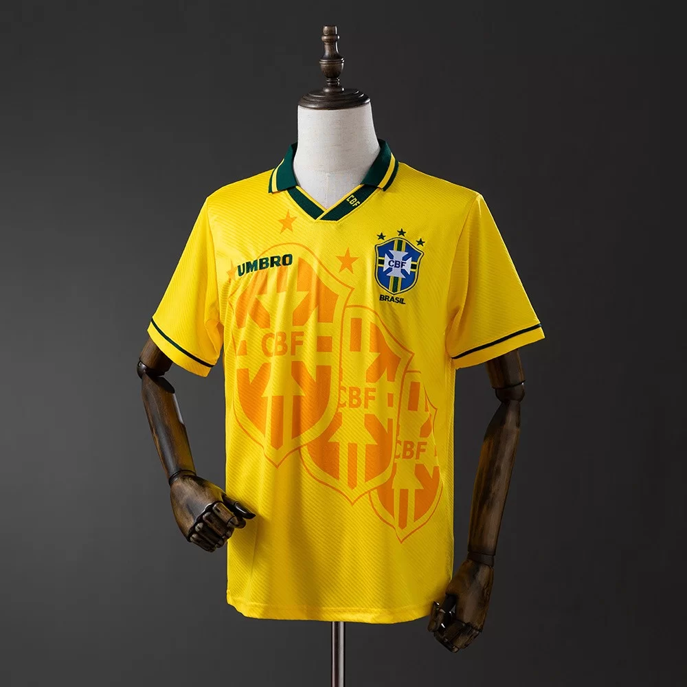 Retro Brasil 1993/94 Hjemmedrakt Landslagsdrakt Retrodrakt - Image 2