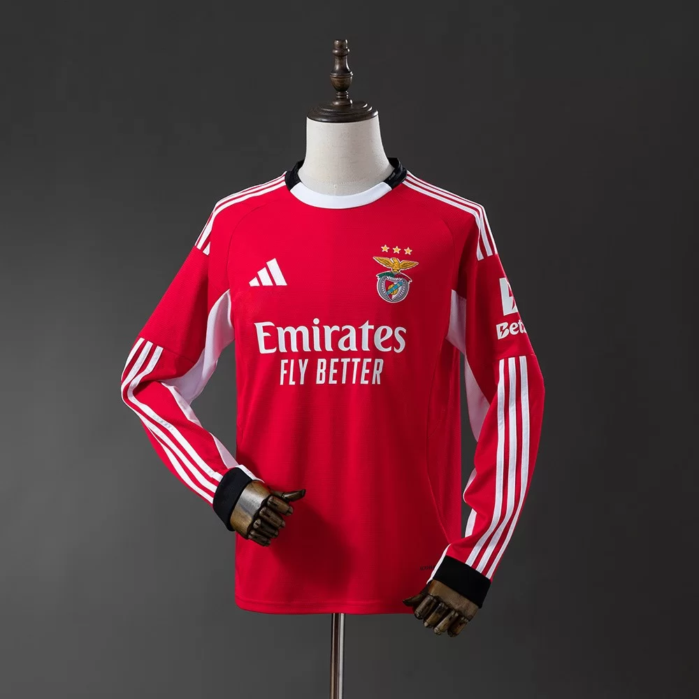 SL Benfica 25/26 Hjemmetrøye Rød Langermet Drakt