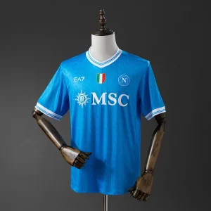 SSC Napoli 25/26 fotballskjorter Hjemmedrakt Herre Lyseblå