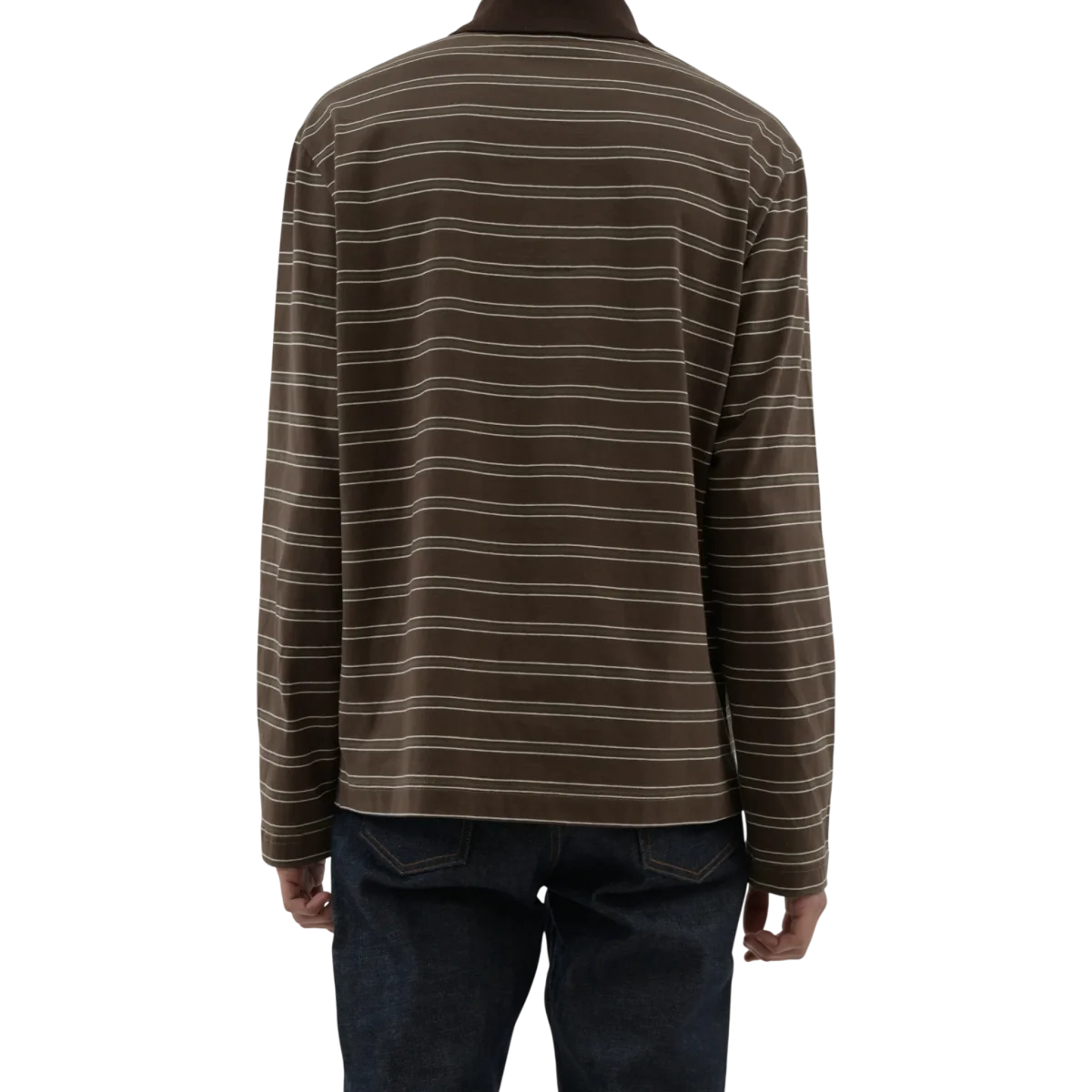 A.P.C. - Polo Manches Longues Raye Longsleeve - Brown - Image 3