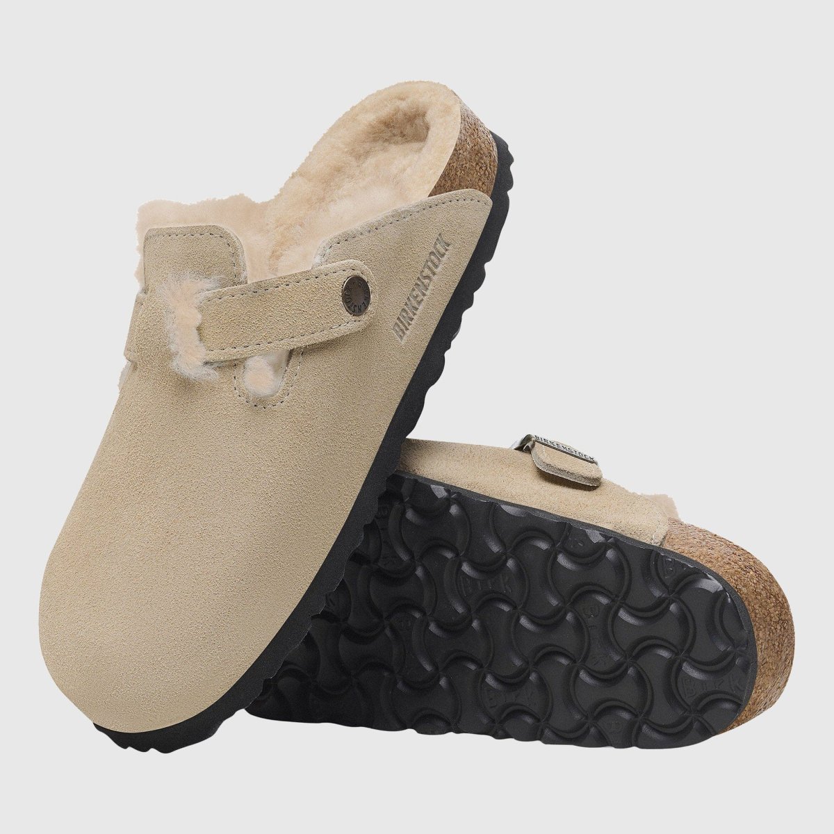 Birkenstock - Boston Clog Shearling Suede - Taupe - Image 5