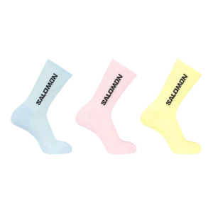 Salomon - Everyday Crew 3-Pack sokker - Brunnera Blue/Dusty Yellow/Icy Pink